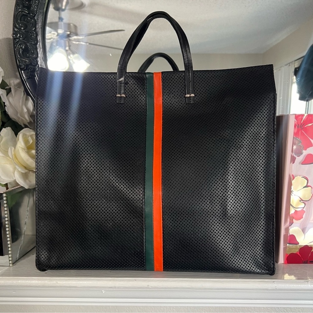 Clare V. Leather Tote Bag